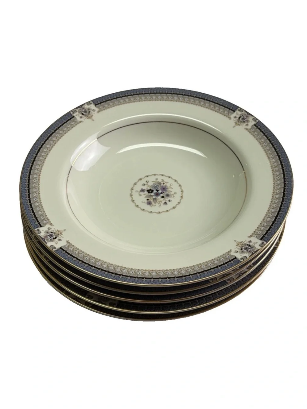 MIJASA Grande Ivory TROPEZ set of 5 soup bowls NEW CONDITION